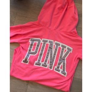 VS PINK Low cut V neck Hoodie